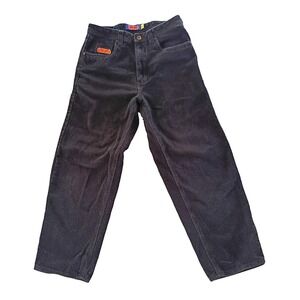 Empyre Loose Fit Black Corduroy Skate Pants Size 28 x 26